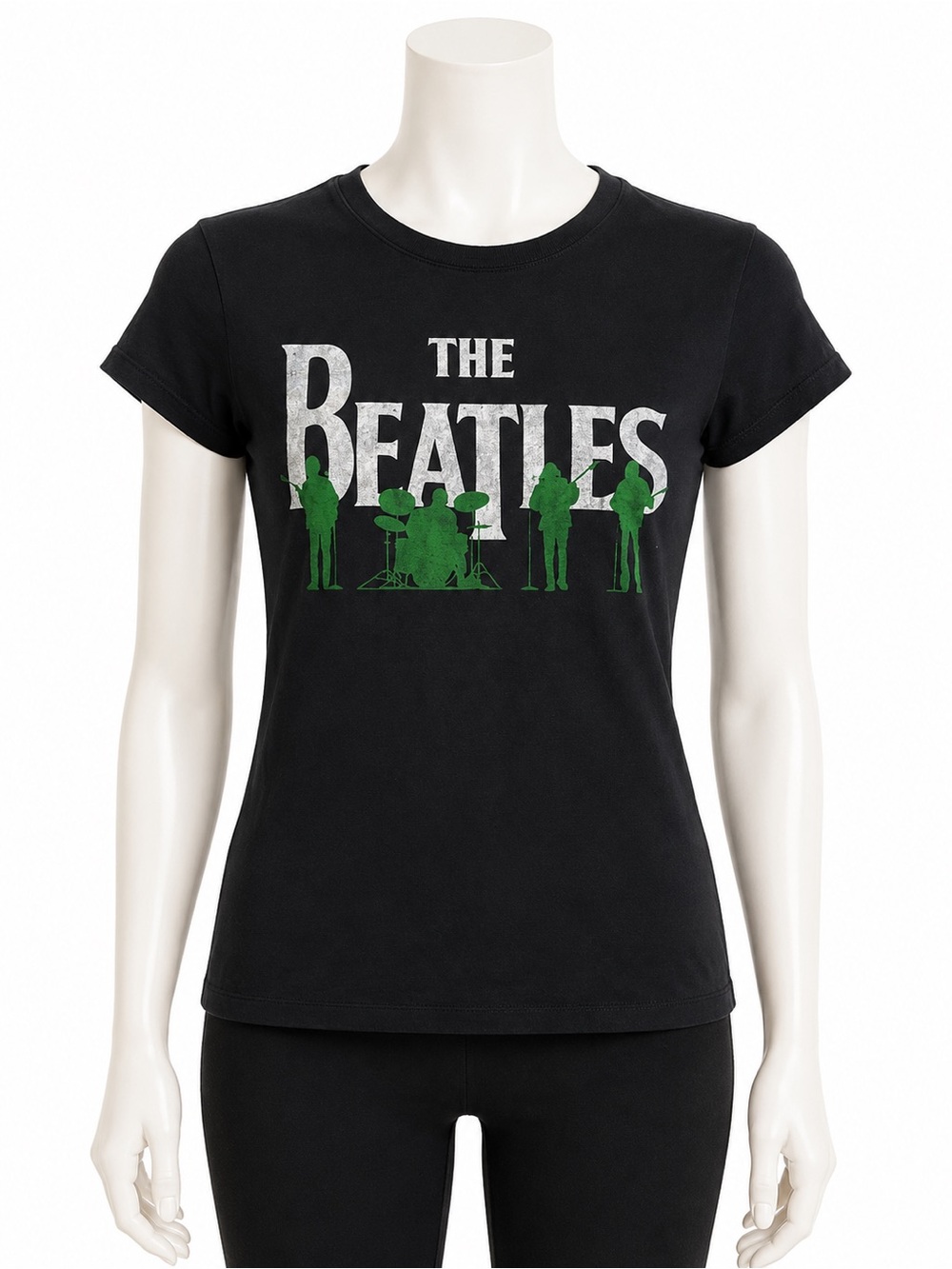 Beatles Graphic Band T-Shirt 100% Cotton Black Tee Size XL (Fits Smaller)